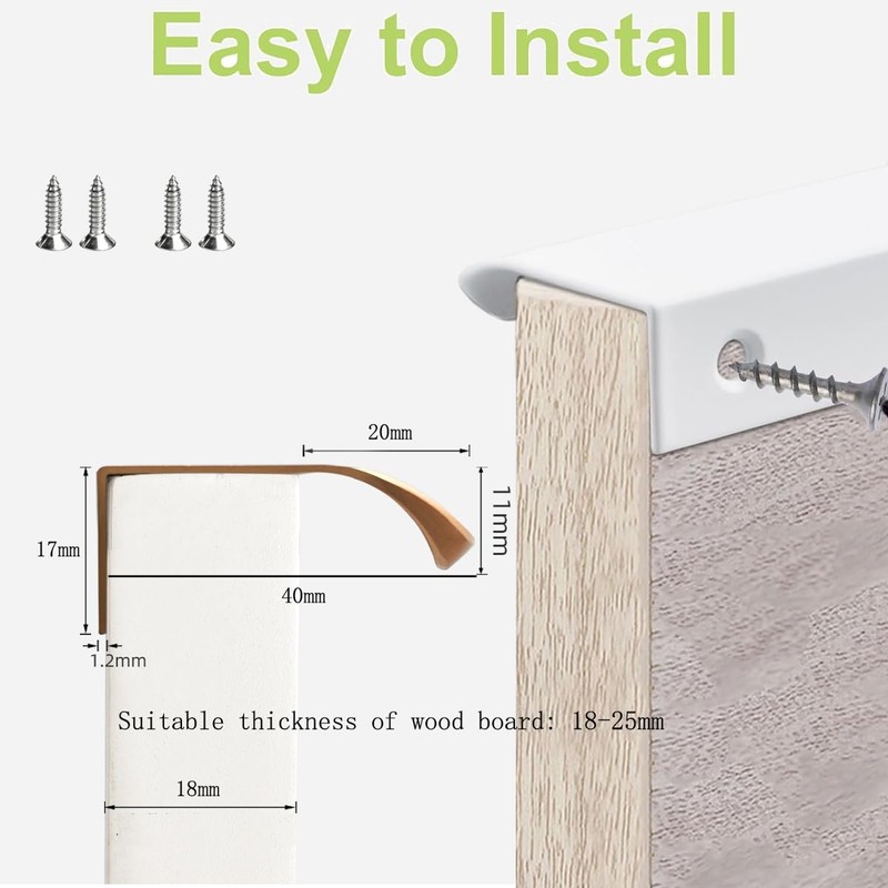 HY HUIJUN 4 Pack Furniture Recessed Concealed Handles, Cabinet Handle