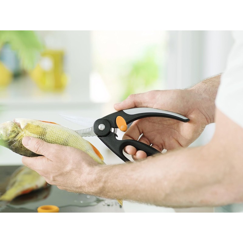 Fiskars Fishing scissors, total length: 22 cm, quality steel/plastic, functional