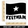 Vietnam with Waving Flag Cute Square Rubber Stamp for Stamping