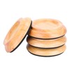4Pcs Beech Wood Round Piano Foot Pads Set Upright Piano