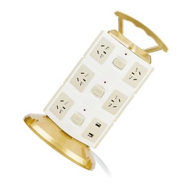 Tofficu Multipurpose Extension with USB Charging Ports Power Cord Overload Protection Compact Design for Home Office and Travel Use Supply