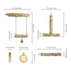 Bird Perches,4pcs Natural Wood Birds Stand Branch, Bird Perch Chewing