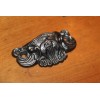 Antique Victorian Cast Iron Detailed Bin Apothecary Cupboard Drawer Pull