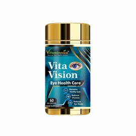 Vitaminnica Because your Health Matters Vitaminnica Vita Vision - Maintain Healthy Eyes, Reduces Dryness & Eye Strain (Pack of 1)- 60 Capsules