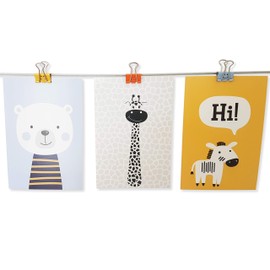 LeTOMA Photo Rope with Colourful Metal Clips - 120 cm & 12 Clips in Smiley Design in Blue, Yellow, Green, Orange and Pink - Photo Lead, Picture Rope Ideal for Children's Rooms