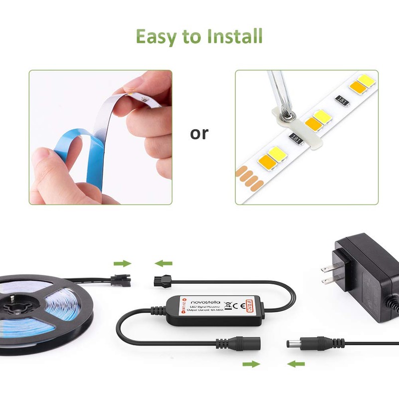 Novostella 20ft Tunable White LED Strip Light kit Dimmable 3000K-6000K