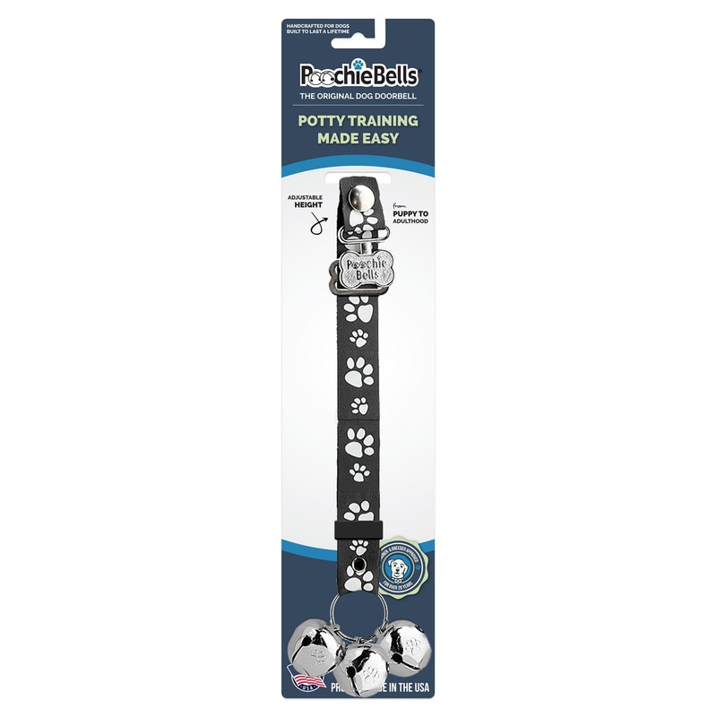PoochieBells Adjustable Size Dog Doorbell for Potty Training Dog-Safe Bells