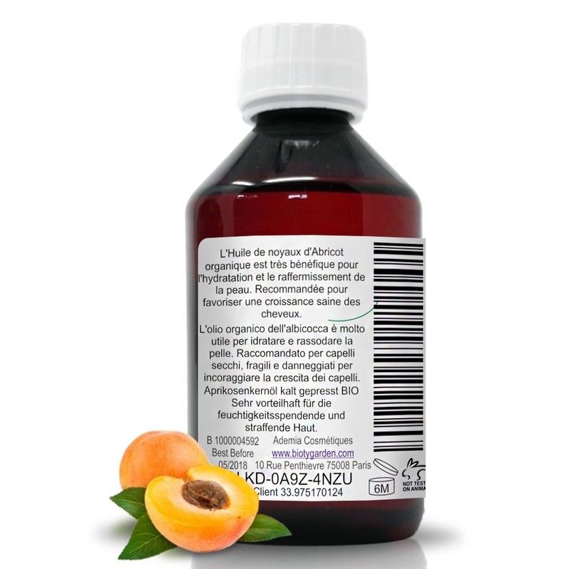 Organic Apricot Kernel Oil Cold Pressed Face, Body & Hair