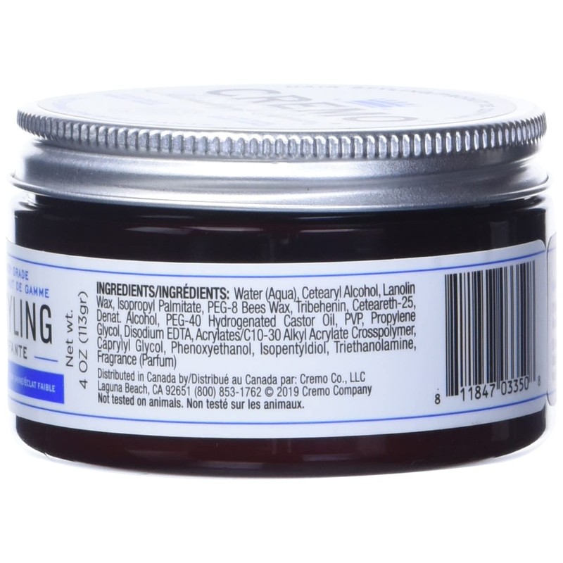 Cremo Premium Barber Grade Hair Styling Cream, Thickening