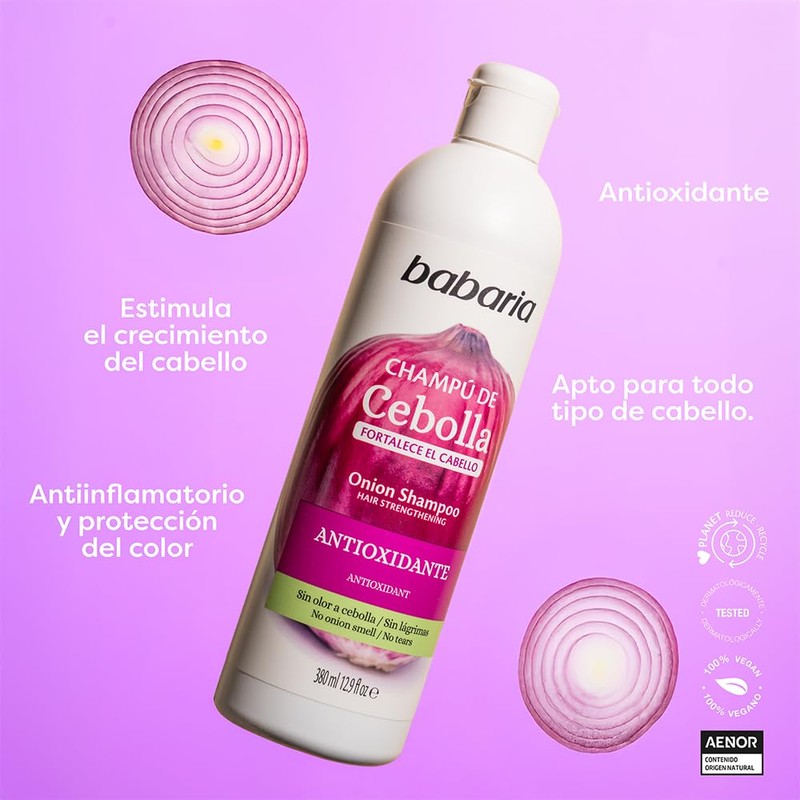 Babaria Shampoo, Onion Antioxidant Shampoo, 700 ml
