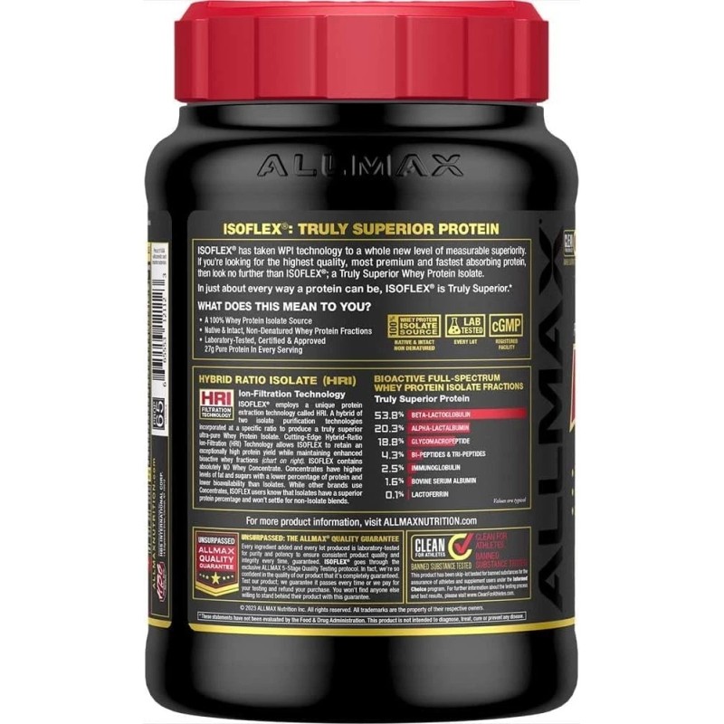 Allmax Nutrition – IsoFlex Pure Whey Protein Isolate – Chocolate