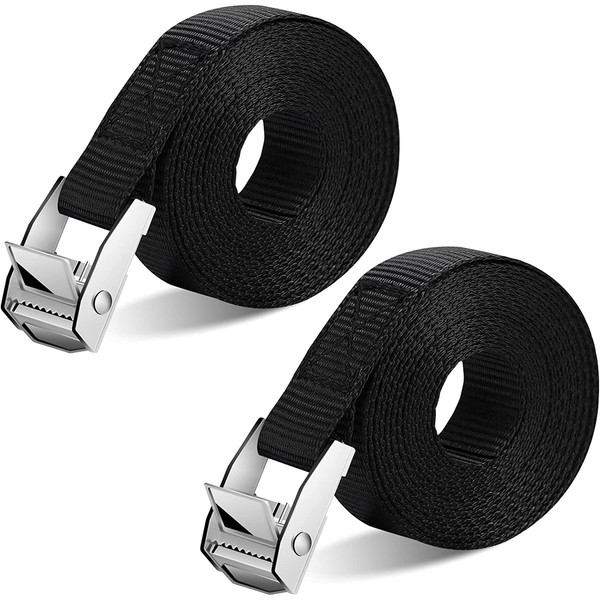 OneNine Lashing Straps 5 m, Pack of 2 Black Lashing