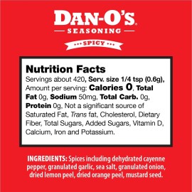 Dan-O's Spicy Seasoning, 8.9 oz.