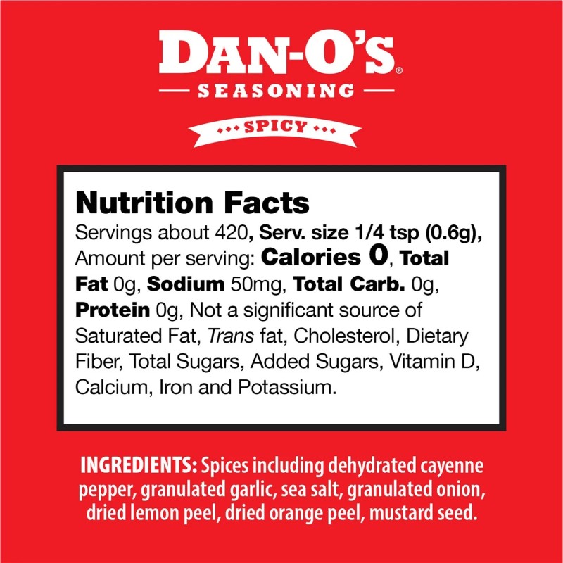 Dan-O's Spicy Seasoning, 8.9 oz.