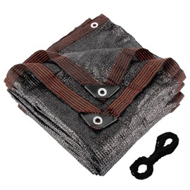 RUCUDIM Awning, Shade Net, 2 x 4 m Sun Protection Garden, Awning with Eyelets with 6 m Ropes, UV Protection 95% Wind-Permeable, Robust for Pergola, Garden, Patio, Balcony (Black)