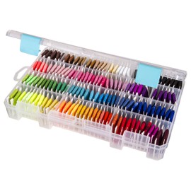 ArtBin 4006AB Medium Solutions Box with Dividers, Art & Craft Organizer, [1] Plastic Storage Case, Clear