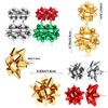 6 Pairs Christmas Bow Stud Earrings for Women Gold Flower