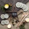 Rustic Winter Solstice Coasters Set | Wood Slice Design |
