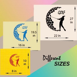 In-Style Decals Wall Vinyl Decal Home Decor Art Sticker Golf Word Sign Golf Player Girl Woman Sportsman Golf Course Club Gym Room Removable Stylish Mural Unique Design 350