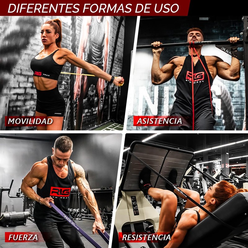 RL Grips® Resistance Elastic Bands for Muscle Building - Fitness