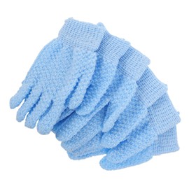 Baluue 3 Pairs Heavy Duty Exfoliating Gloves for Body Scrubbing Durable Nylon Spa Shower Mitts for Deep Exfoliation Dead Skin Removal Versatile Exfoliating Bath Gloves