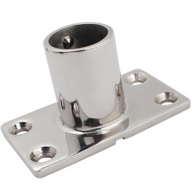 SHENGHUISS Boat Hand Rail Base 316 Stainless Steel Marine Hardware Boat Handle Railing Fitting Pipe with Installation Accessories (90° 1-1/4 inch, 2 Pack)