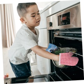 MAGICLULU 2pcs Mittens Christmas STO Toddler Gloves BBQ Gloves Oven Gloves Pot Holders Short Oven Mitts Pot Holder Mitten Microwave Mitts Hot Pot Kids Set Towel Play Pupils Oven Mat Barbecue