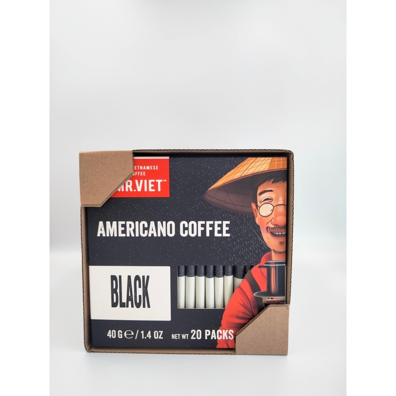 Mr.Viet Premium Americano Black Instant Coffee 120 Pouches