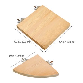 Ipetboom 2Pcs Bird Perches, Bird Playground Parrot Perch Hamster Platform Bird Stand Flat Bird Perch Bird Platform for Parakeet Cage Accessories