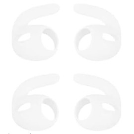 Rqker Sport Eartips Compatible with Galaxy Buds 3, 4 Pairs Anti Slip Soft Silicone Earbuds Tips Hooks Sport Earhook, Compatible with Galaxy Buds 3 Galaxy Buds 3 SM-R530 White