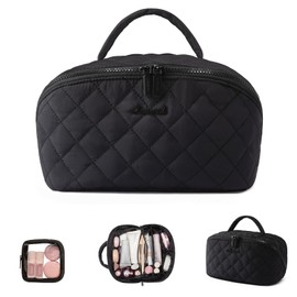 LOVEVOOK Women's Cosmetic Bag, black, L