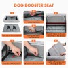 JOEJOY Deluxe Dog Booster Seat with Sturdy Metal Frame and