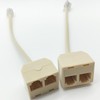 tunghey 2Pack Two Way Telephone Splitters, Male to 2 Female