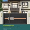 Exterior Mechanical Anti-Theft Lock, Silver Stainless Steel Exterior Gate Lock,