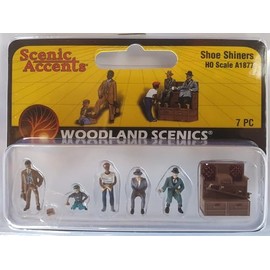 Woodland Scenics WA1877 Shoe Shine 50s Figures Track H0 HO 1:87 Shoe Shiners A1877