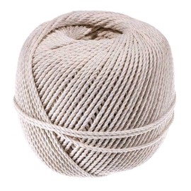 3 Strand Cable Cotton Twine (2.5 MM x 300 Feet) - Mason Line, Chalk Line, Seine Twine - Hold Knots Securely