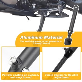 REARACE 0-3'' Adjustable Kickstand Sidestand Fit for Ninja ZX-6R 2013-2026