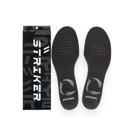 BMZ Soccer Performance Insoles Striker Levote, Black, Medium (25.0-26.0) Allows your toes to get you started faster