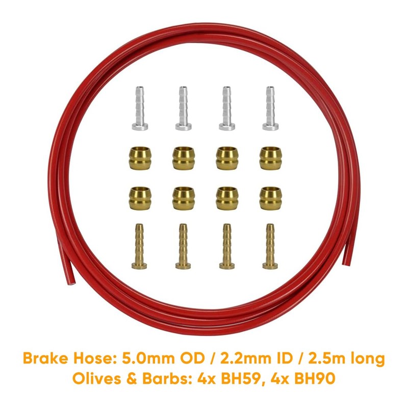 BESNIN Hydraulic Brake Hose Kit with 2-in-1 Cutter & Barb