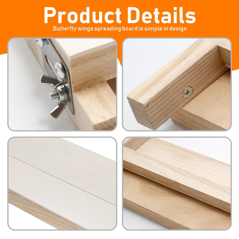 Saihisday Adjustable Insect Pinning Spreading Board Specimen Display Board Pinning