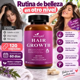 Suplemento Biotina Colágeno Multivitaminas 120 Caps