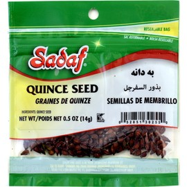Sadaf Quince Seeds - Quince Seed Pack for Cooking - Persian Food - Semillas de Membrillo - 0.5 Oz Resealable Bag