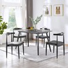 Yaheetech Mid Century Dining Chairs Armless with Backrest Modern Kitchen