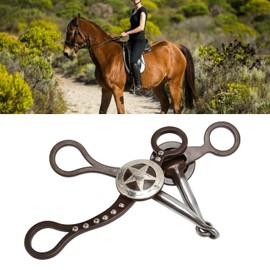 Zerodis Horse Mouth Bit Horse Carved Antique Bronze Rustproof Stainless Steel Horse Snaffle Bit for Horse Racing Horse Mouth Bit Stainless Steel Horse Mouth