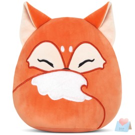 Glow Guards 12-Inch Red Fox Plush Pillow Cute Fox Stuffed Animal Soft Fox Plush Toy Stuffed Animals Fox Birthday Gift for Boys Girls Kids,Red Fox