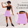 Ekouaer Golf Skirts for Woman Silicone Grippers Tennis Skirt with