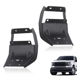 G-PLUS Running Board Mounting Brackets Compatible with Ford F150 2015 2016 2017 2018 2019 2020 2021 2022 Black Rectangular Set of 2
