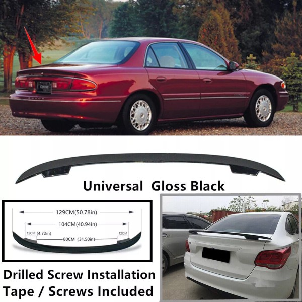 Unbranded Gloss Black Universal Fit For 98-05 Buick Century Rear