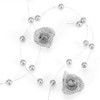 10M Imitation Pearl Beads Chains Ribbon Rose Flower Thread Beaded