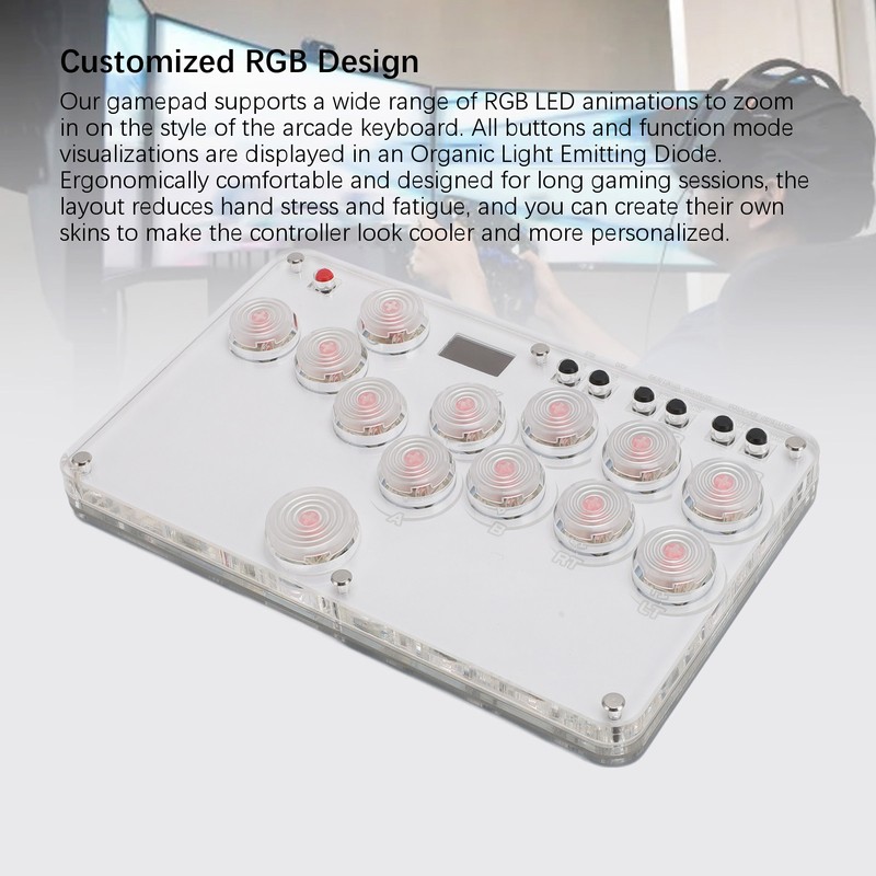 Arcade Stick 13 Keys All Button Arcade Controller with Custom